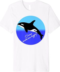 Orca Killer Whale Retro Vintage Graphic Design Premium T-Shirt