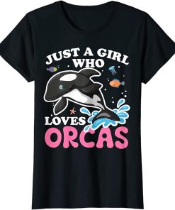 Funny Orca Lover Graphic for Women Girls Kids Whale T-Shirt