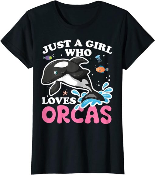 Funny Orca Lover Graphic for Women Girls Kids Whale T-Shirt