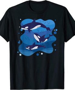 3 Orcas Swimming Killer Whale T-Shirt