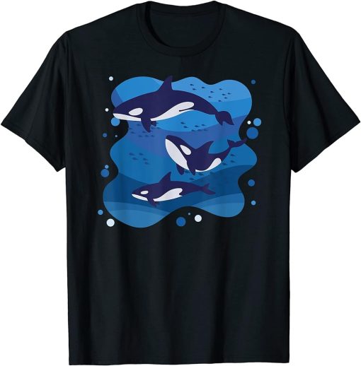 3 Orcas Swimming Killer Whale T-Shirt