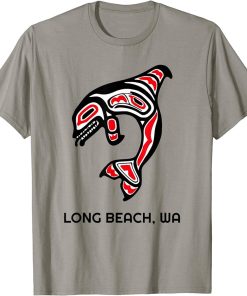 Long Beach, Washington Native American Orca Killer Whales T-Shirt