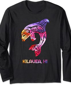 Tribal Kilauea Orca Killer Whale Indigenous Native Long Sleeve T-Shirt