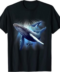 Blue Whale Humpback Marine Sea Animal Ocean Save Whales T-Shirt