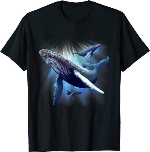 Blue Whale Humpback Marine Sea Animal Ocean Save Whales T-Shirt