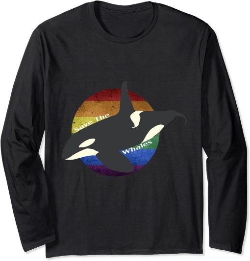 Orca Killer Whale Earth Day Activist Ocean Marine Biologist Long Sleeve T-Shirt